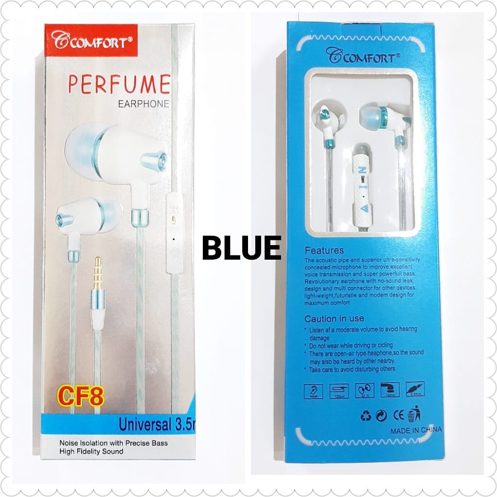 Handsfree Headset Earphone Perfume Parfum COMFORT CF8 Wangi Super Bass