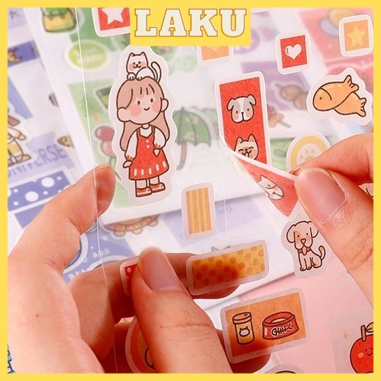 

LAKU [2 Sticker] Cute Deco Stiker / Dekorasi / Tempelan Lucu / Journal