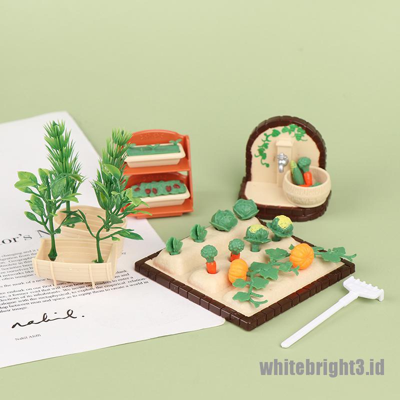 (white3) 1 Set Miniatur Taman / Piknik / Ulang Tahun Untuk Dekorasi Rumah Boneka