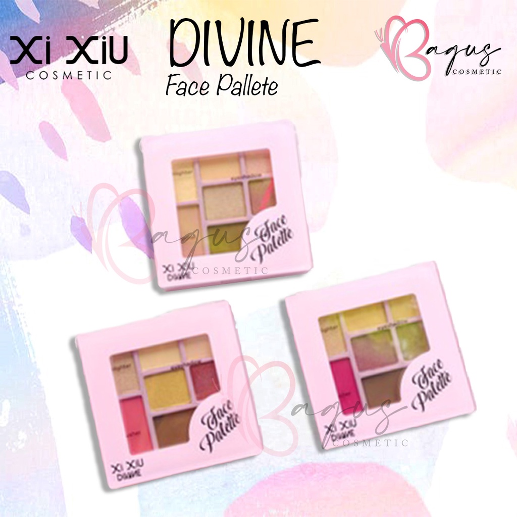 ⭐BAGUS⭐ XI XIU Divine Face Pallete | Palet Make Up Blush On Eyeshadow