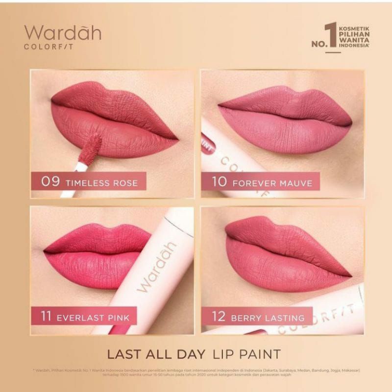 WARDAH Colorfit Last All Day Lip Paint 42g- Original 100%