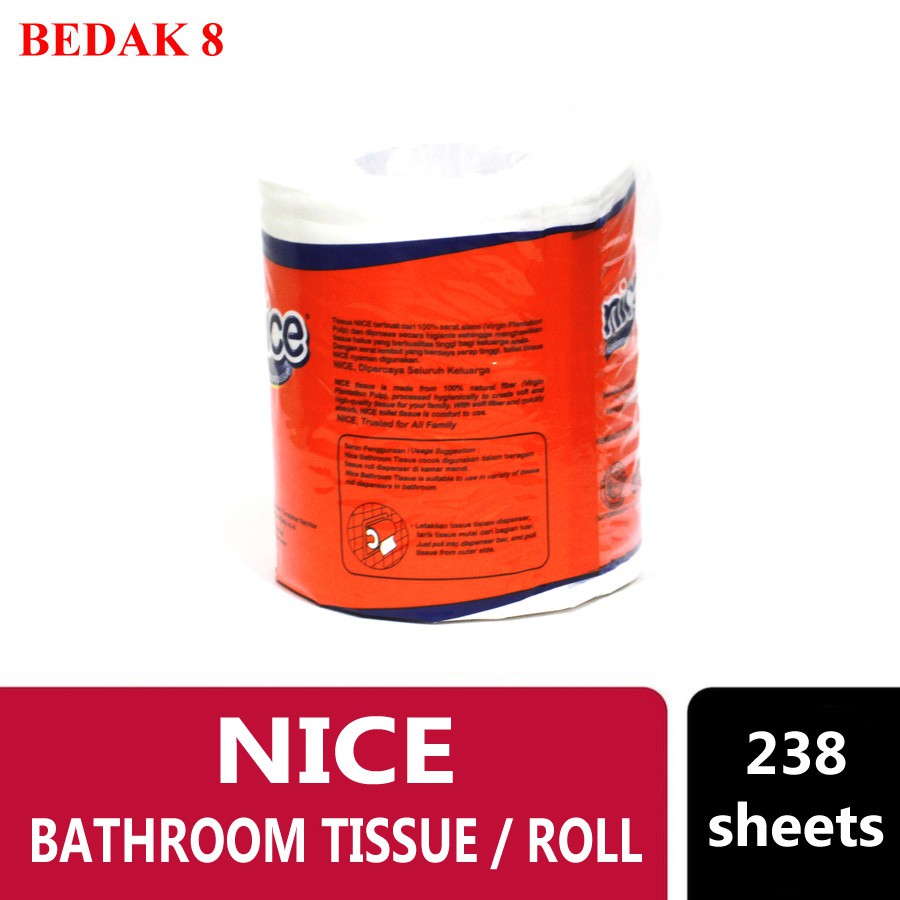 Tissue Nice Toilet Bathroom 238 sheets/ Tisu Gulung/ Tisu Nice Roll