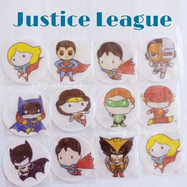 

AMAN DIMAKAN Superhero Edible Rice Paper/stiker nasi/hiasan bento/edibel/stiker nasi bento