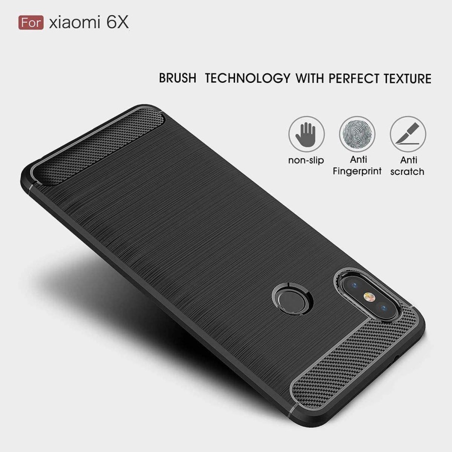 CASE SLIM FIT CARBON IPAKY XIAOMI MIA2 MI A2 XIAOMI MI6X MI 6X SOFTCASE - FA