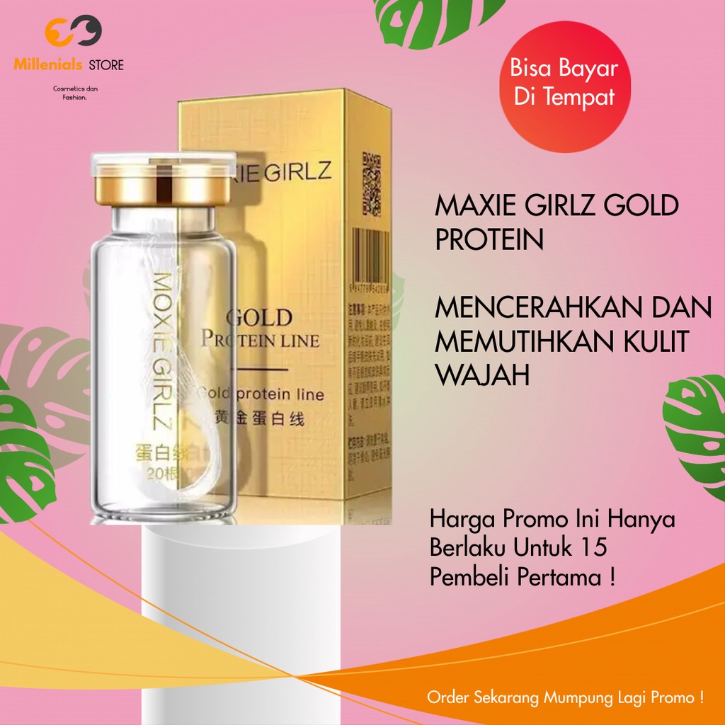 Moxie Girlz Gold Protein Line Tanam Benang Collagen Serum Perawatan Wajah Tanpa Jarum Isi 20