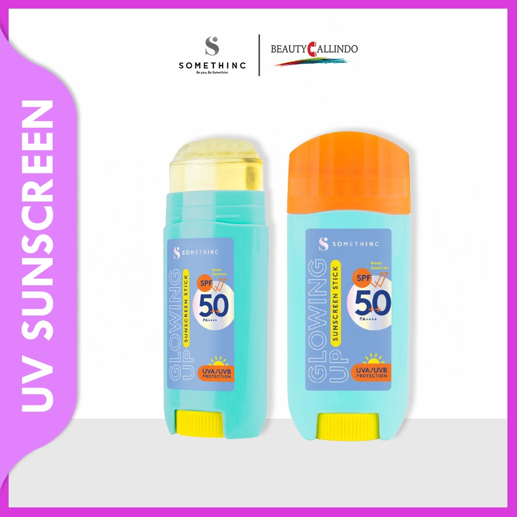 SOMETHINC Glowing Up Sunscreen Stick SPF 50++ PA ++++ Sunblock Pelindung dari Sinar Matahari