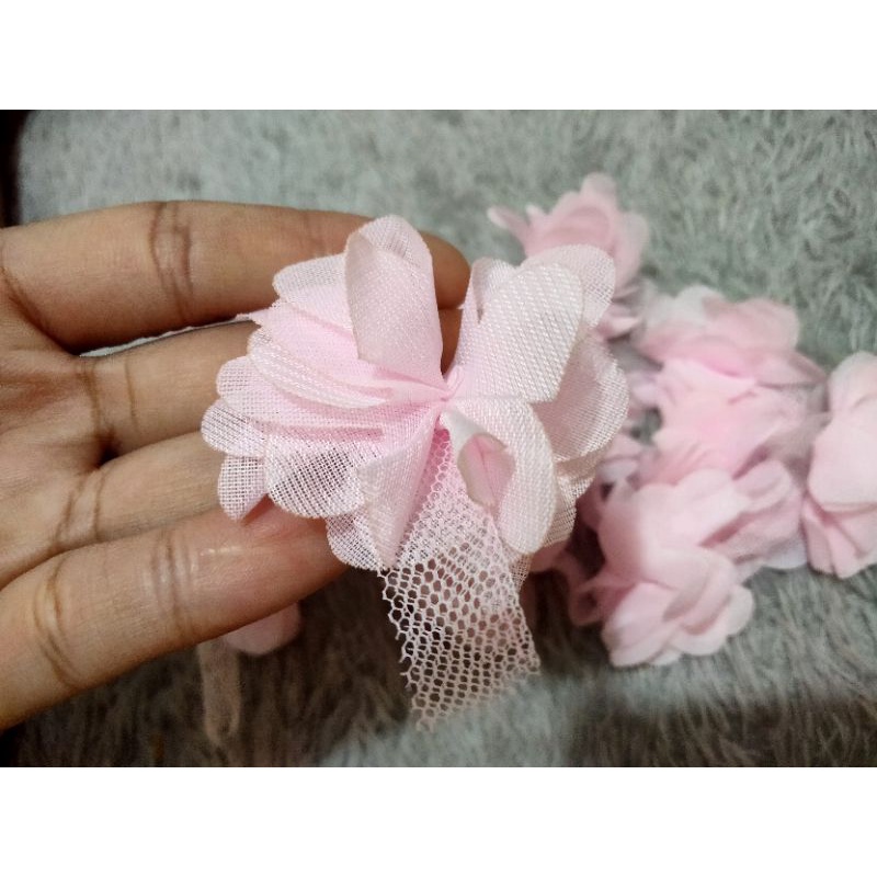 APLIKASI BUNGA FRILL SIFON dan ORGANZA SATUAN