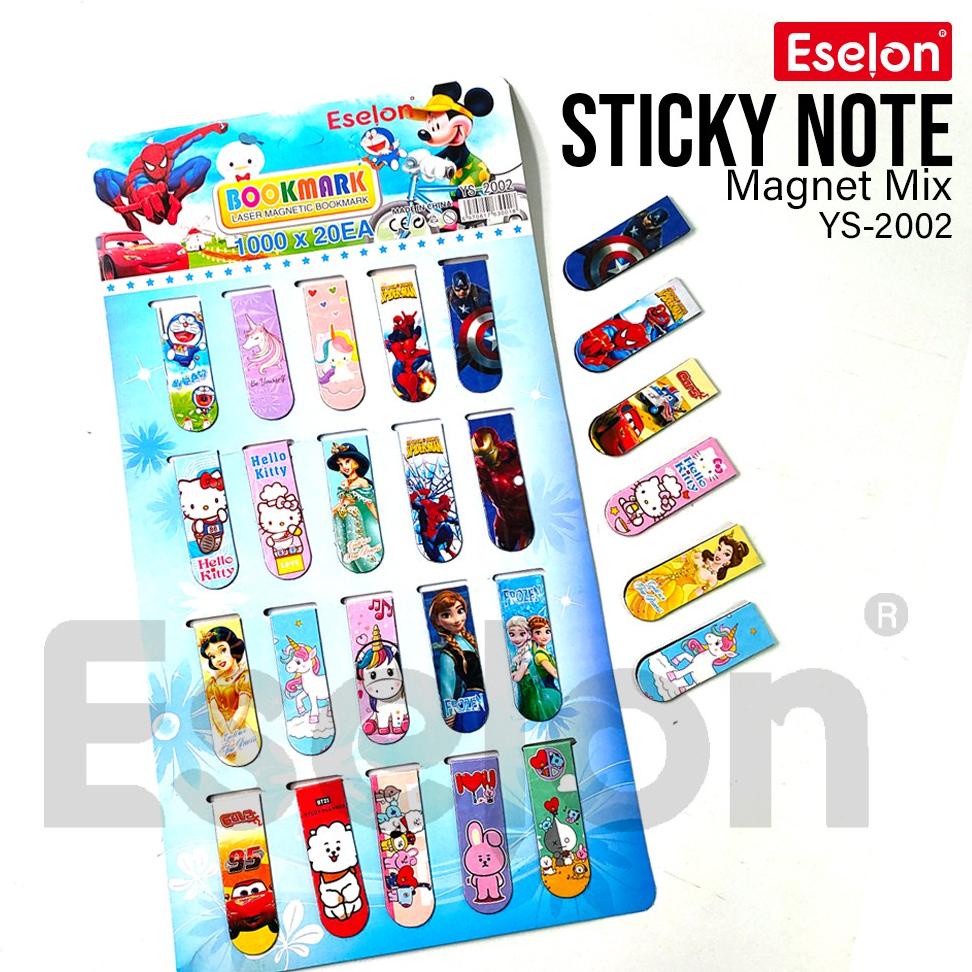 

((BISA COD)) 20pcs Pembatas buku magnet / stick note magnet / bookmark / stickey note magnet CX006