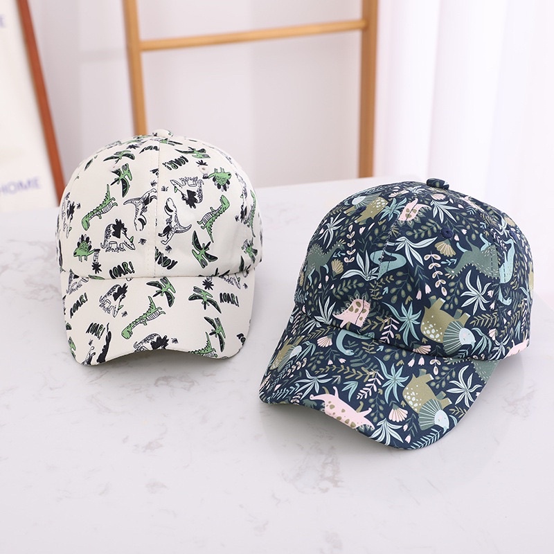 3-8 tahun Topi Baseball Anak Laki Laki Perempuan Unisex Motif Dino Print / Baseball Hat Cap Kid