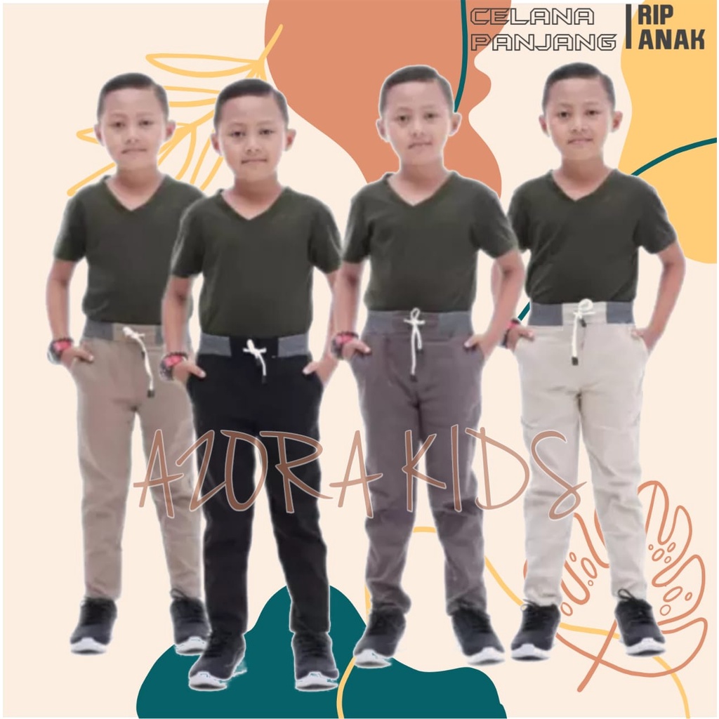 RIP CHINOS PANJANG ANAK-ANAK REMAJA - CELANA CHINO TANGGUNG PINGGANG KARET
