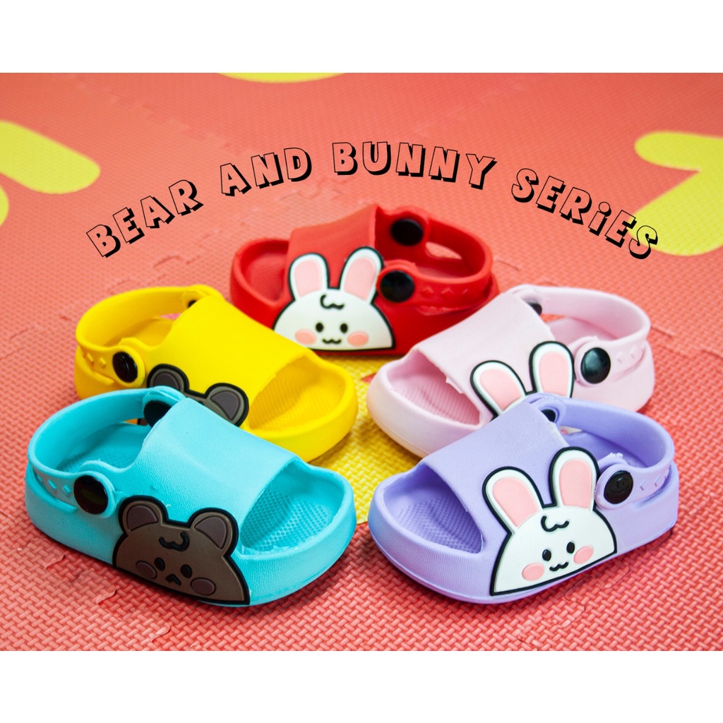 Sandal Let Anak Perempuan Karakter Bear &amp; Bunny Lucu (20-25) - Dulux 386