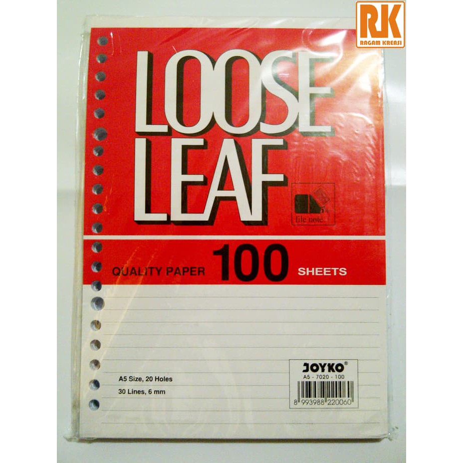 

Isi Kertas Binder - Kertas File - Kertas Note Loose Leaf ( Kertas File) A5 Isi 100 Produk Terbaik