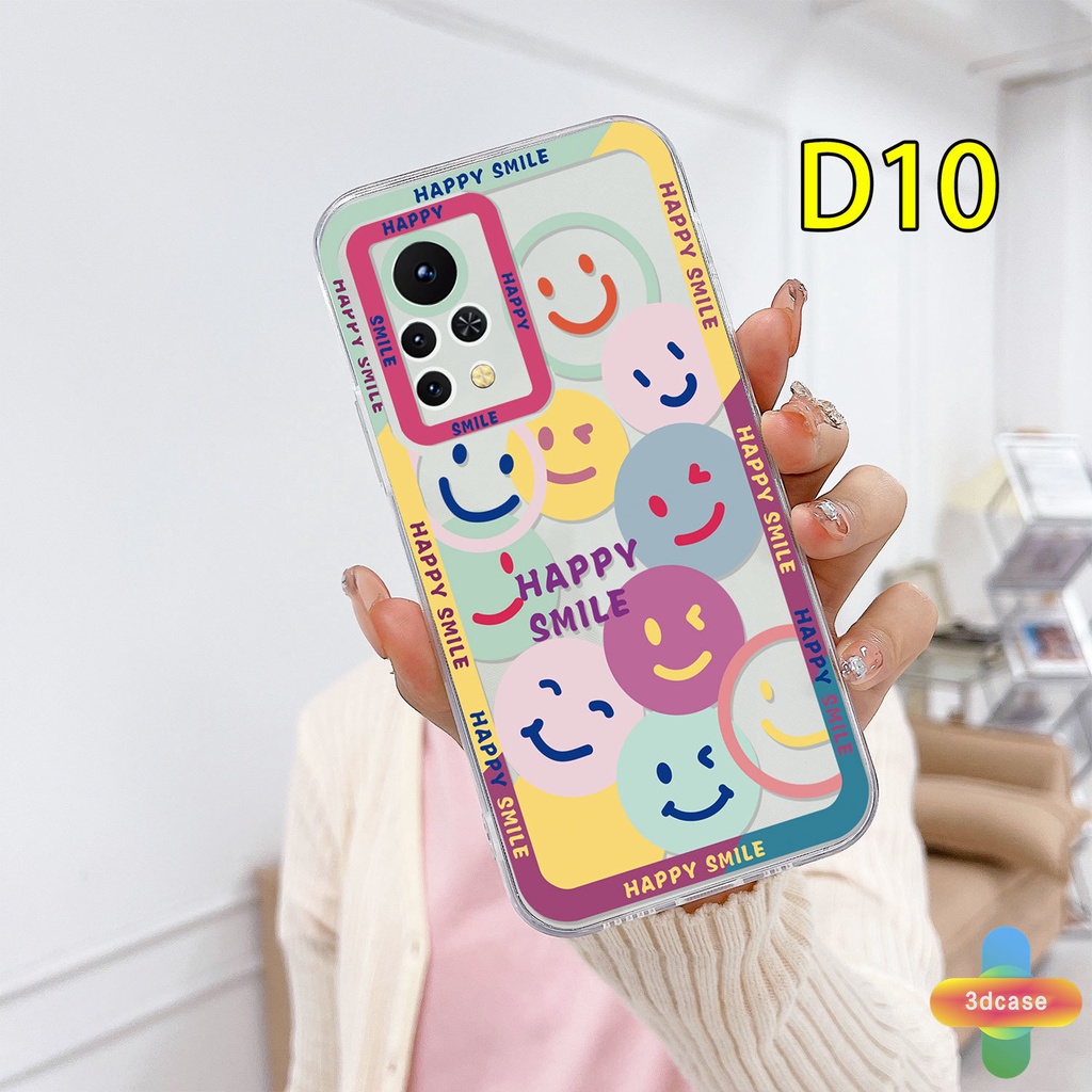 Casing Soft Case Infinix Hot 10 11 Play 10 10t 10s NFC 10i 9 Pro 10 Lite 11 Plus Hot 9 Play 11 11S NFC Infinix Smart 6 5 4 4C 5 Pro Tencno Spark 5 PRO A15 A16 A9 A5 A7 A5S Y12 Y20 Y15S Y21S A12 Cute Happy Smiley TPU Shockproof Angel Eyes Protector Cover