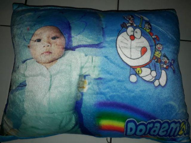 Bantal Foto 50x35 Bahan Velboa Free Edit