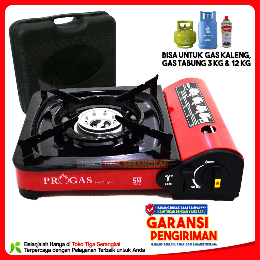 Progas Kompor Gas Portable 2 IN 1 Gas kaleng tabung Gas 