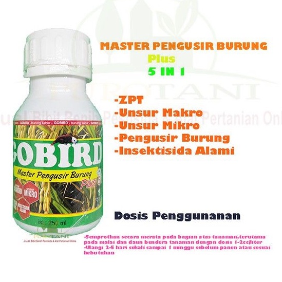 Gobird Master Pengusir Burung PLUS ZPT pupuk Makro Mikro