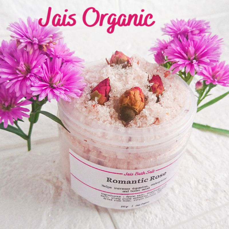 Floral Bath Salt with essential oils / Epsom Salt / Garam Spa / Romantic Rose