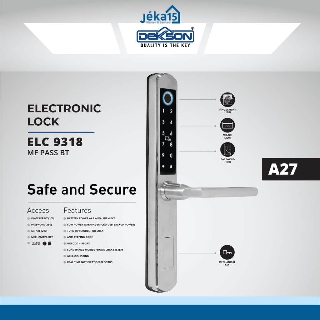 ELECTRONIC LOCK DEKKSON | DEKSON KUNCI DIGITAL