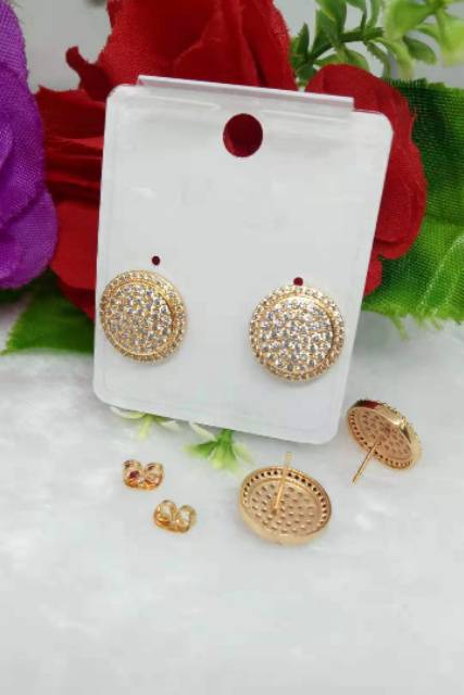 Anting-anting mata Hitam&amp;Putih-Putih polos