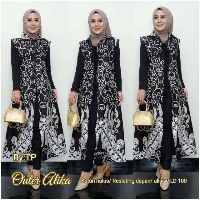 OUTER BATIK LONG OUTER OUTER HIJABER FASHION BATIK KEKINIAN