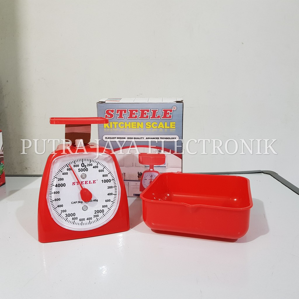 TIMBANGAN KUE STEELE TM05 5KG PLASTIK KITCHEN SCALE ANALOG