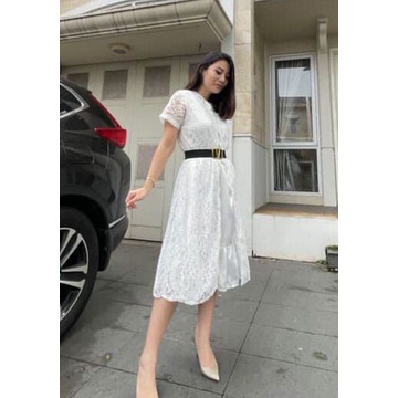 675#DRESS fashion NATAL/ baju dres wanita/ baju brukat terbaru+FREE BELT V