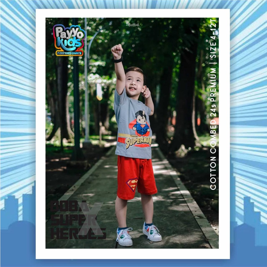 Setelan Anak Booba X Superhero By Payyo Kids