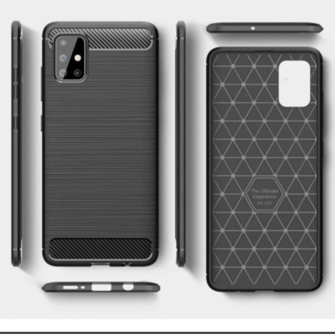 SAMSUNG A51 A31 A71 Silicon Carbon Slim Fit Soft Case Premium