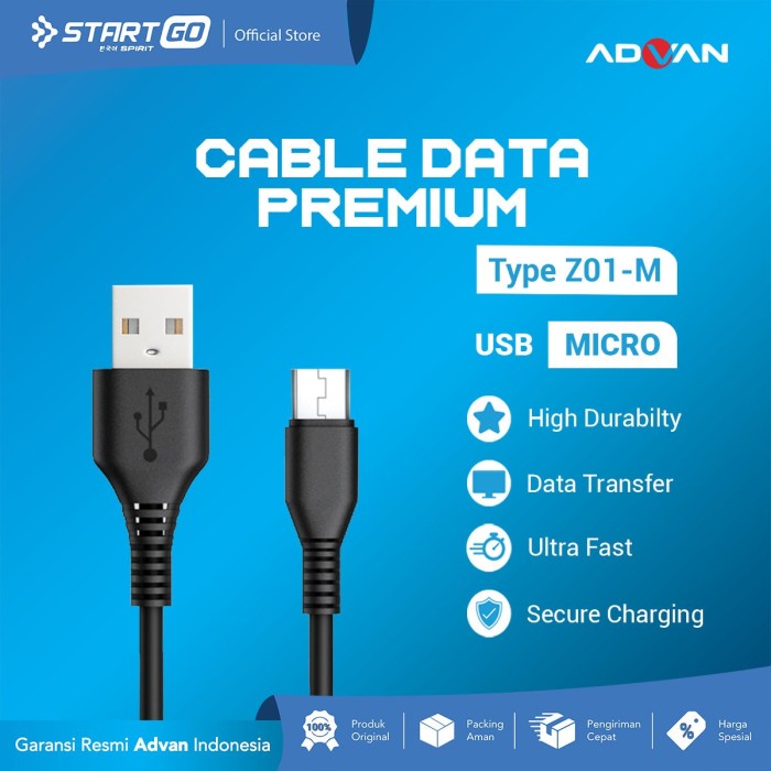 ADVAN STARTGO Kabel Cable Data Premium USB to Micro