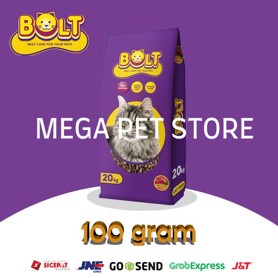 Makanan Kucing Bolt - Catfood Merk Bolt Repack Kualitas terbaik kemasan Street Feeding