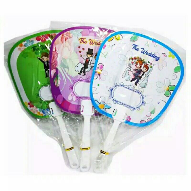 souvenir murah kipas wedding dengan sablon nama