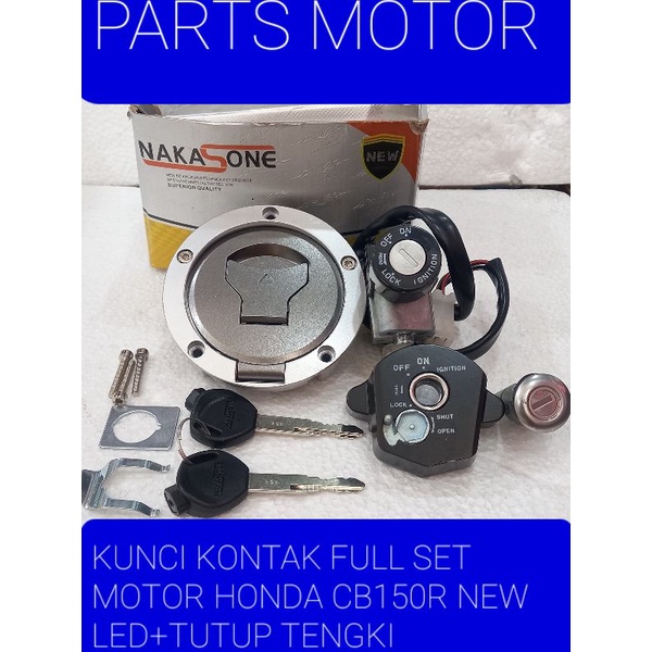 KUNCI KONTAK FULL SET+TUTUP TENGKI.MOTOR HONDA CB150R NEW LAMPU LED