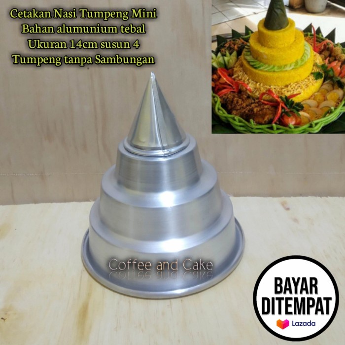 Cetakan Tumpeng Susun Ukuran Kecil Cetakan Nasi Tumpeng Tumpeng Uk 14cm Shopee Indonesia