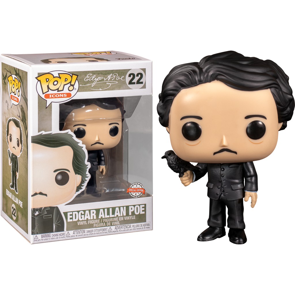Funko POP Icons - Edgar Allan Poe - Edgar Allan Poe with Raven Exc