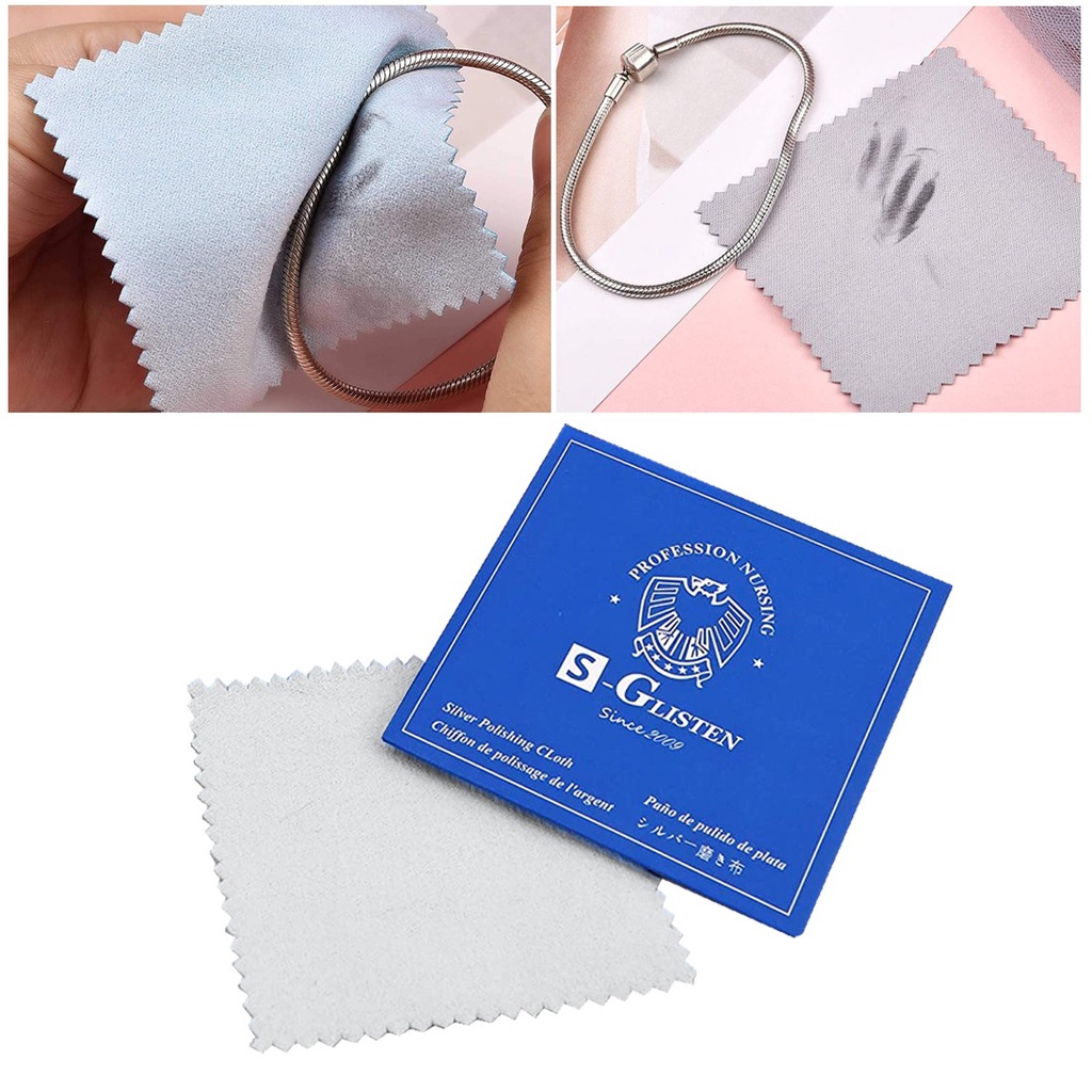 Silver Polishing Cloth / Kain Pembersih Perhiasan 8 x 8 cm S-Glisten