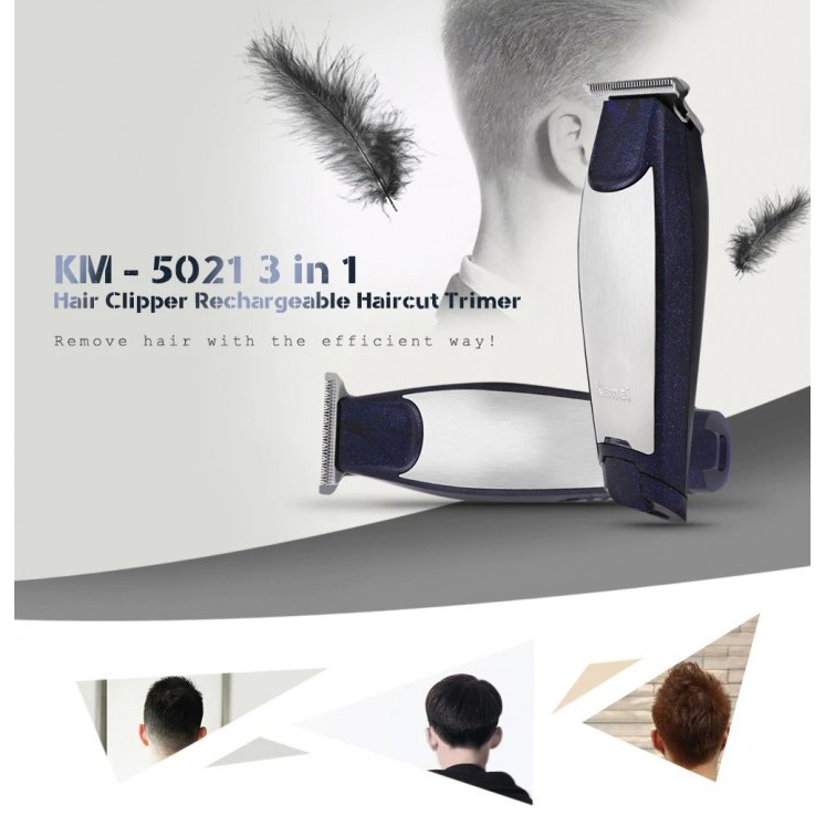 271 KEMEI KM-5021 - 3 in 1 Hair Clipper Rechargeable Trimmer