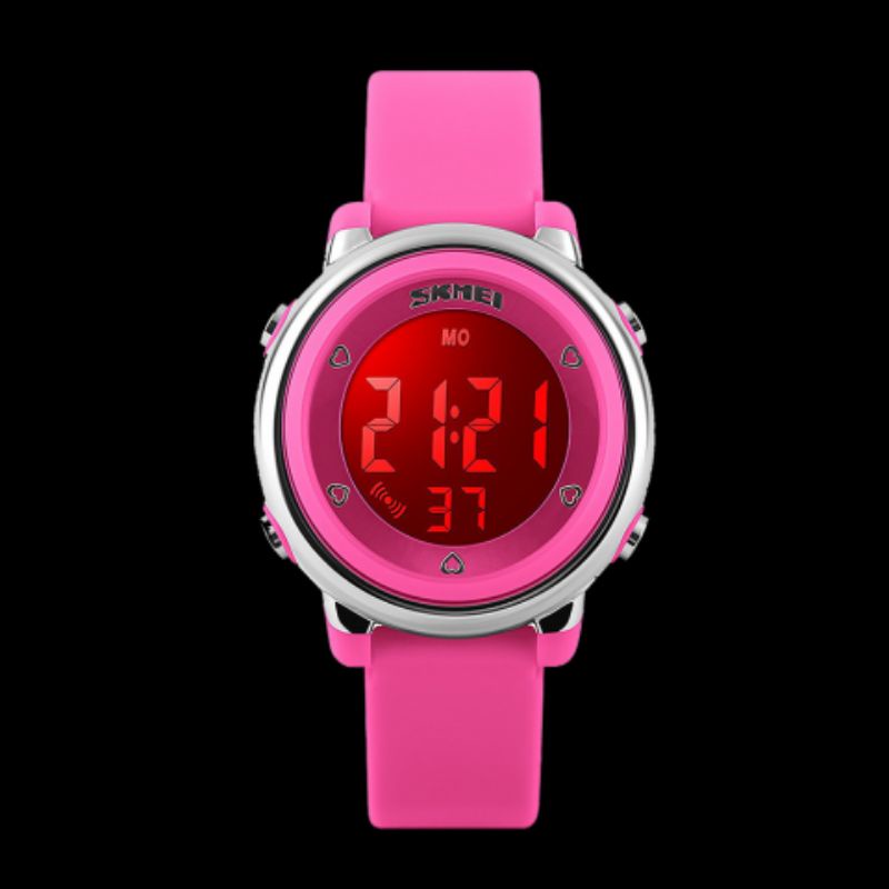 JAM TANGAN ANAK DIGITAL SKMEI 1100 PINK WATER RESISTANT 30M