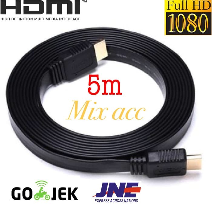 KABEL HDMI 5M FLAT VERSI 1.4 / HDMI 5 M / HDMI 5 Meter