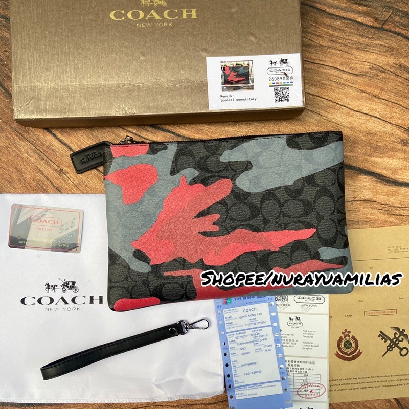 coach academy clutch Grade iru Quality clutch pria dan wanita branded