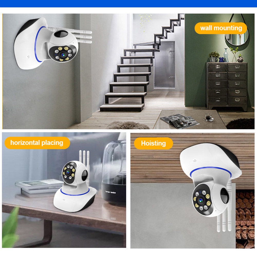 Smart CCTV IP Camera Wireless Smart Camera CCTV 9100 Smart Net CT 9100 5GHz Wifi HD 5MP 720P / Kamera Ip Cam CCTV 3 Antena Wireless Smart Camera