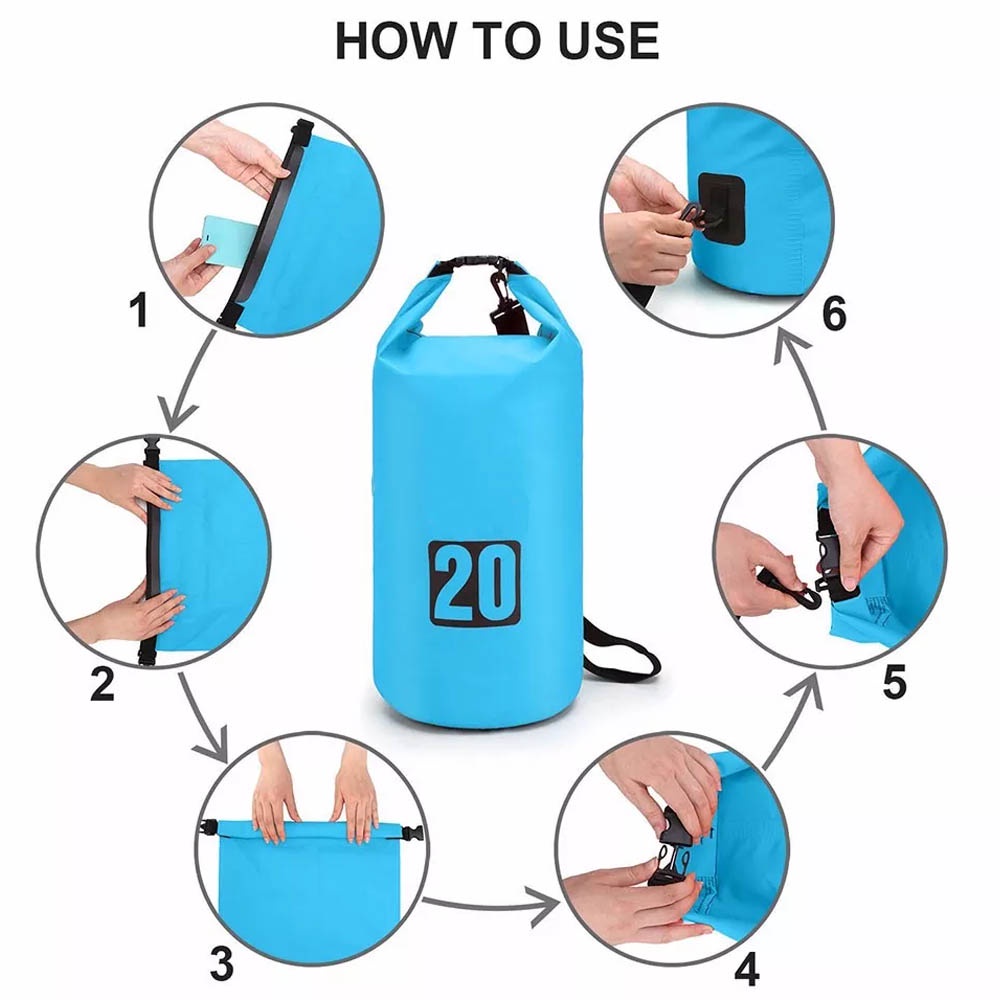 Tas Penyimpanan Waterproof Anti Air / Dry Bag 20 Liter