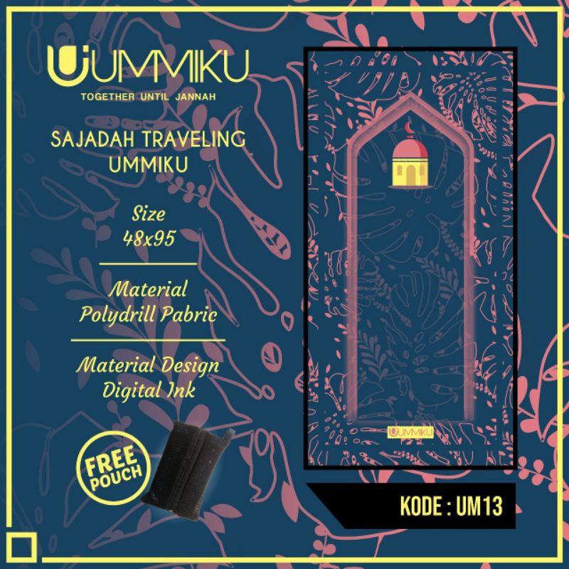 Sajadah Travel Anak UMMIKU / Sajadah Lipat Motif Anak Anak / Sajadah Travelling-Milenial 13