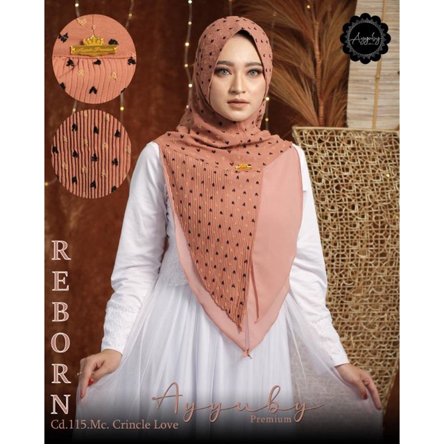 Jilbab Khimar Instan Crincle Reborn Ori Ayyuby