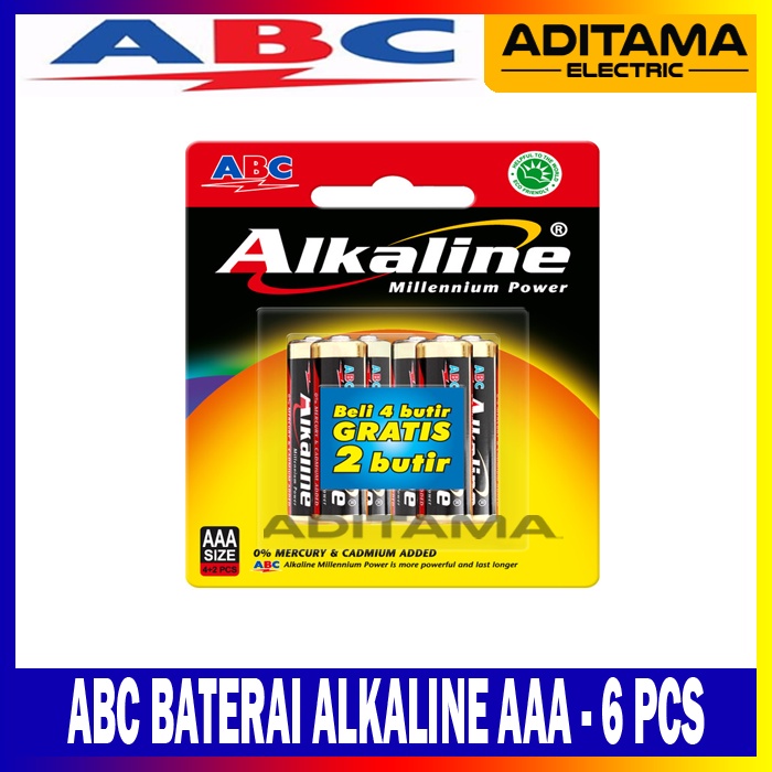 ABC BATERAI ALKALINE ISI 6 PCS