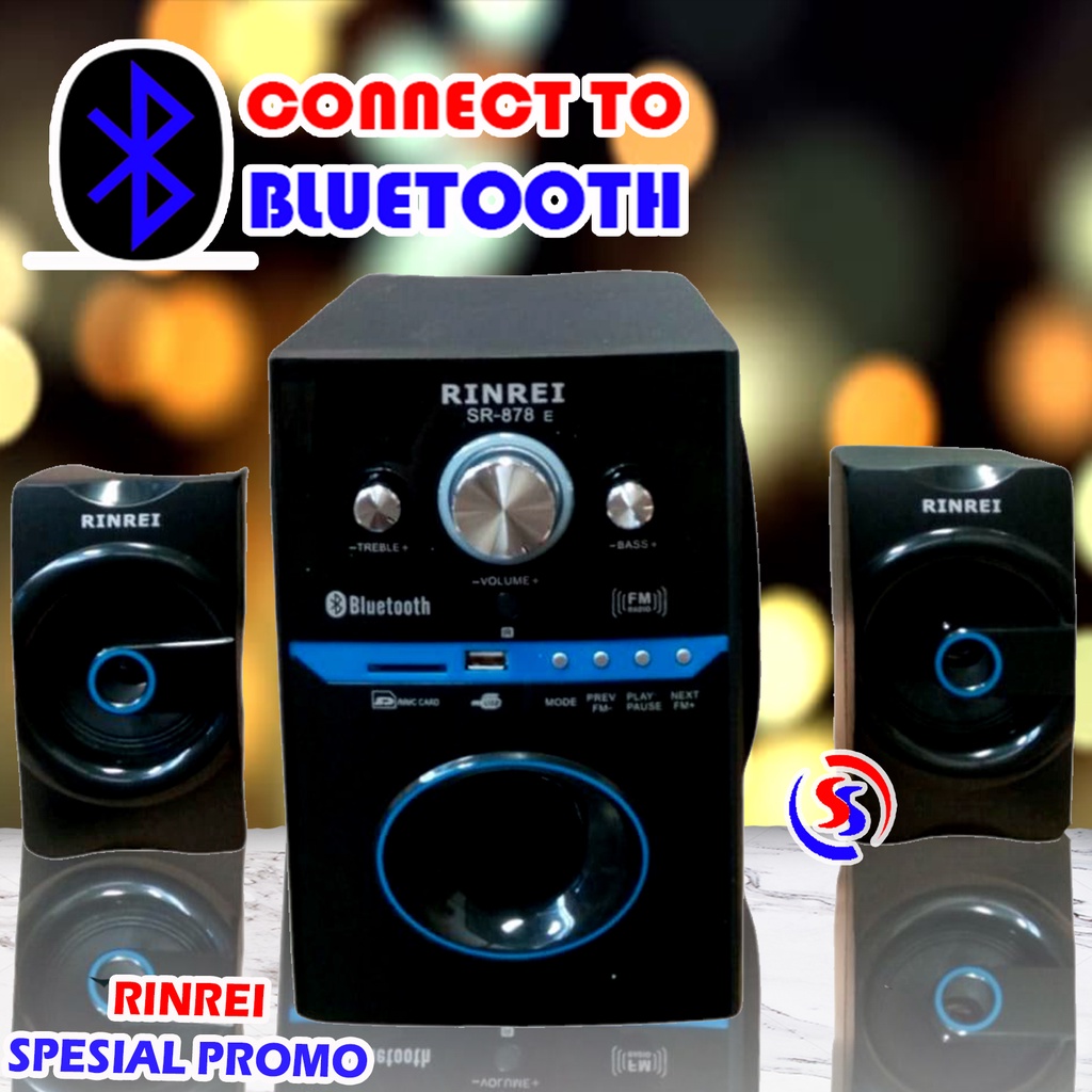 SPEAKER BLUETOOTH MULTIMEDIA RINREI 878E GARANSI RESMI