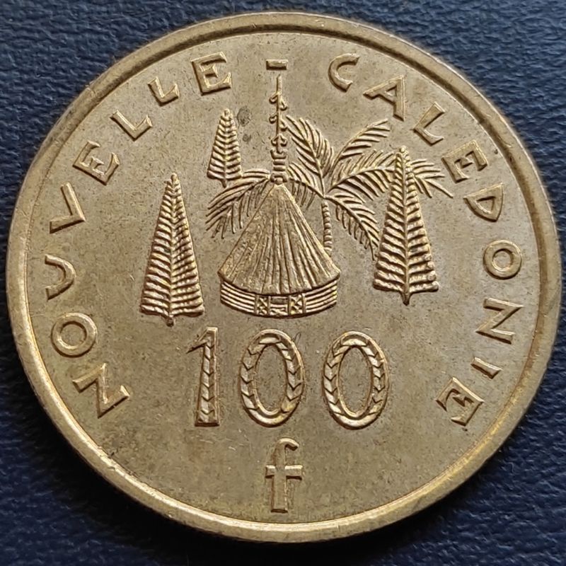 Uang Koin Kuno Luar 100 Franc Caledonia Tahun 2016 Rare