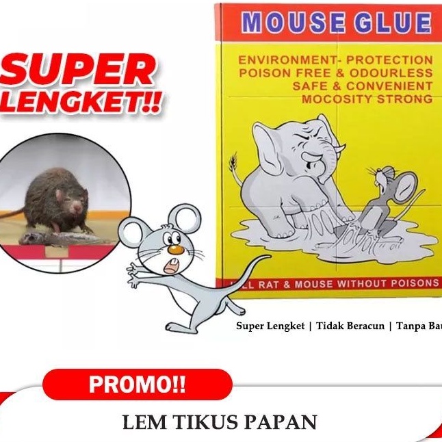 [ IMPORT ] LEM PAPAN PERANGKAP TIKUS CAP GAJAH SUPER