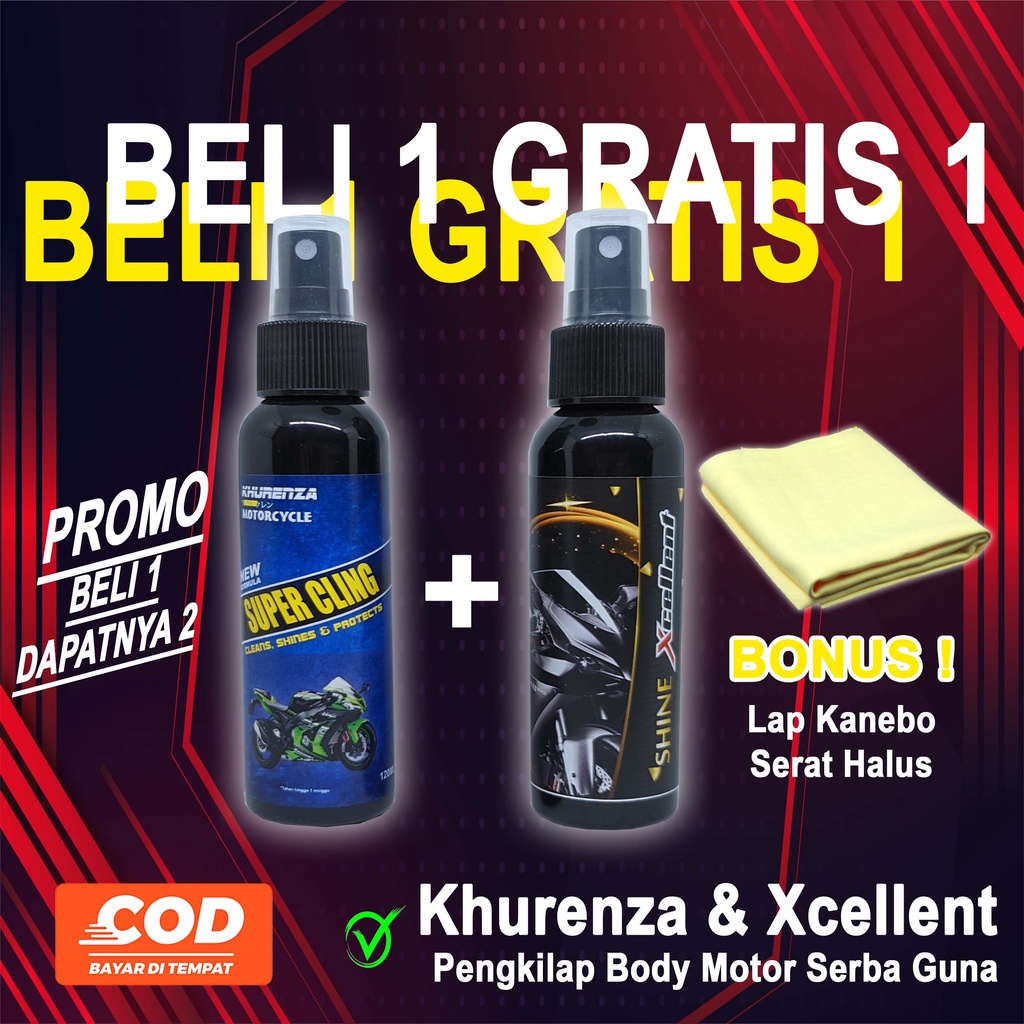 BELI 1 GRATIS 1 Pengkilap body motor aman untuk cat motor