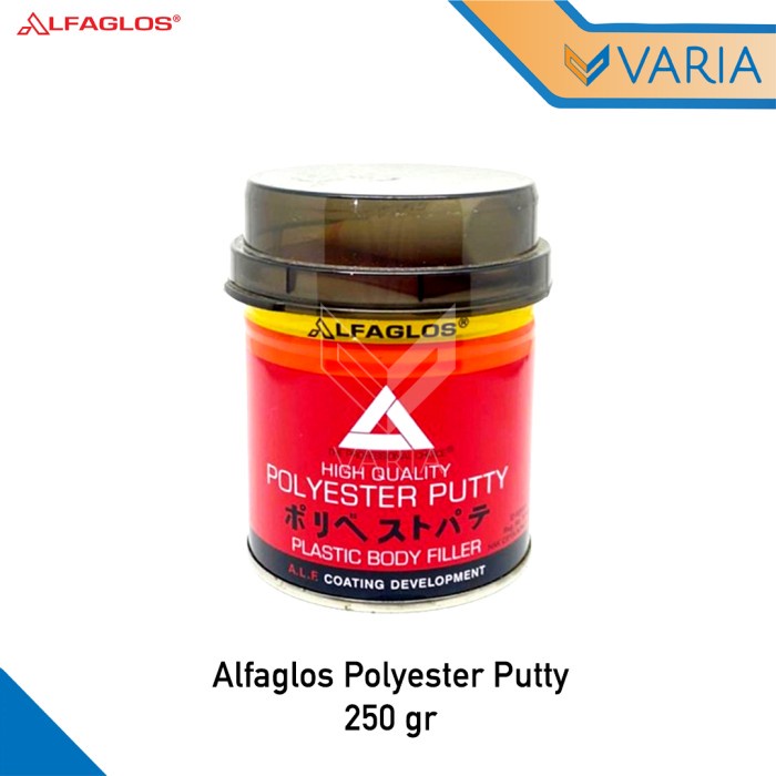 Alfaglos Polyester Putty 250 gr Dempul Kayu Plastik Besi Body Mobil