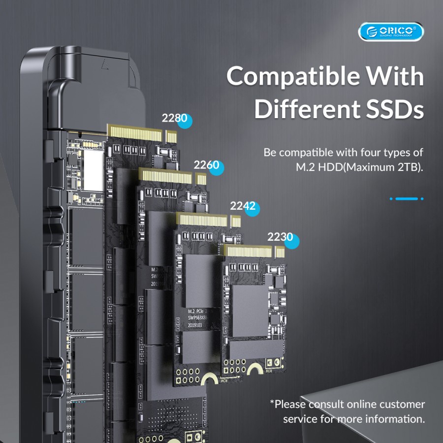 ORICO HM2-G2 M.2 NVMe SSD Enclosure